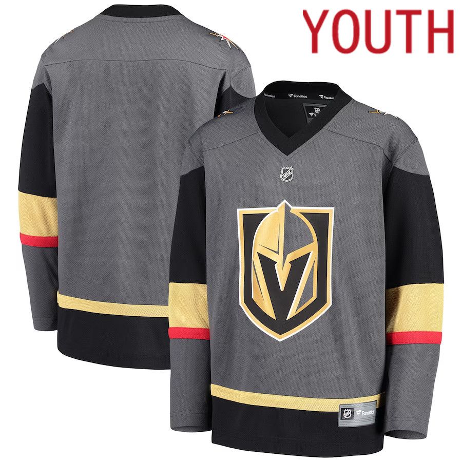 Youth Vegas Golden Knights Fanatics Branded Black Alternate Replica Blank NHL Jersey